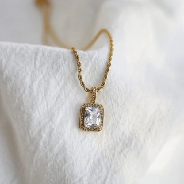 Square Diamond Necklace
